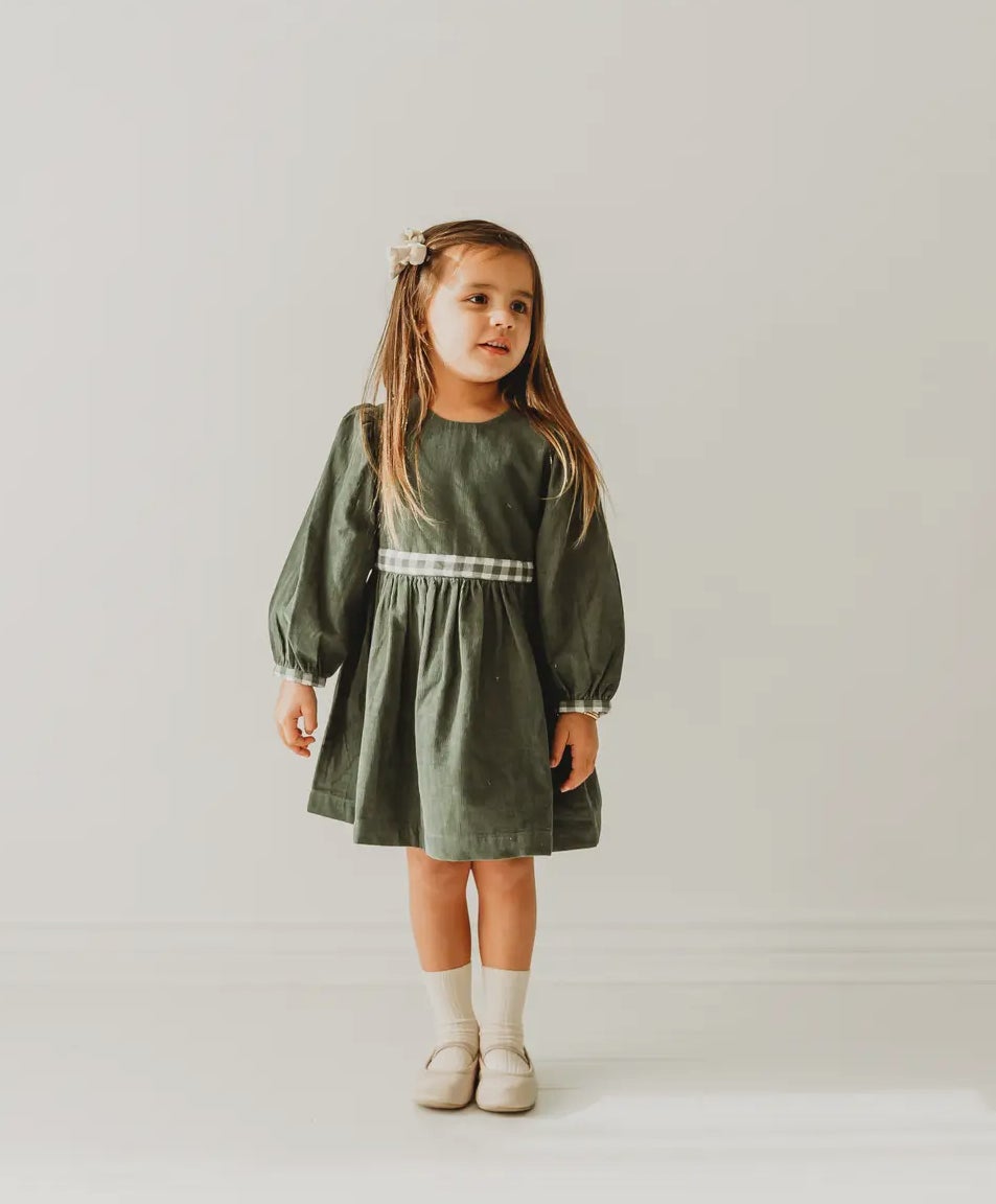 Green Cord Dress | The Merry Lion